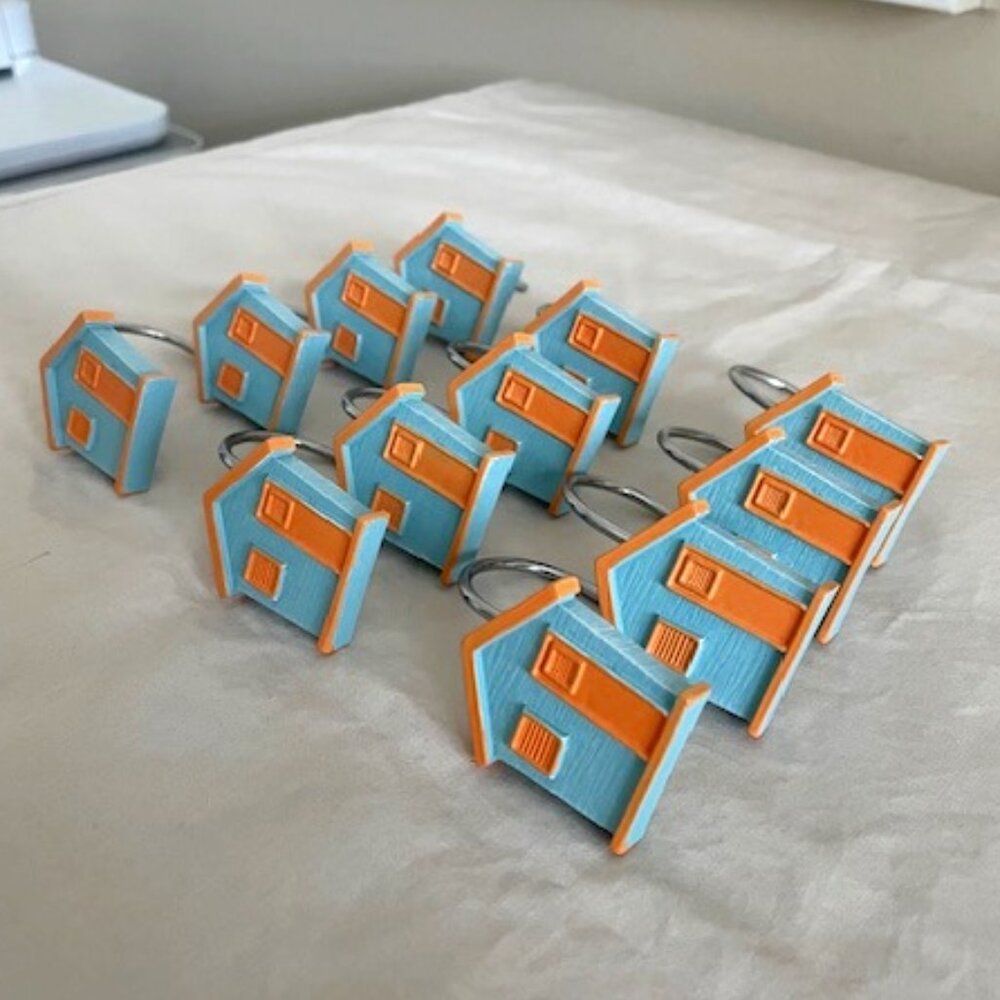 Pier One Coastal Theme Shower Curtain Rings NWOT